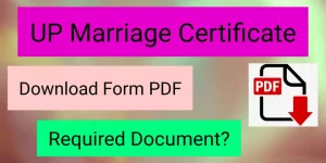 UP Marriage Certificate Form PDF