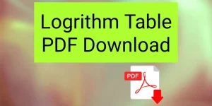 [Table PDF] Logarithm Table PDF Download